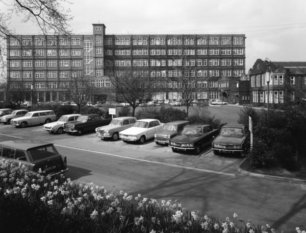 A selection of 1960s cars in a car park, York, North Yorkshire, May 1969. Artist: Michael Walters
