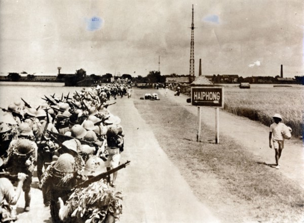 Japanese troops at Haiphong, French Indochina, World War II, 1940. Artist: Unknown