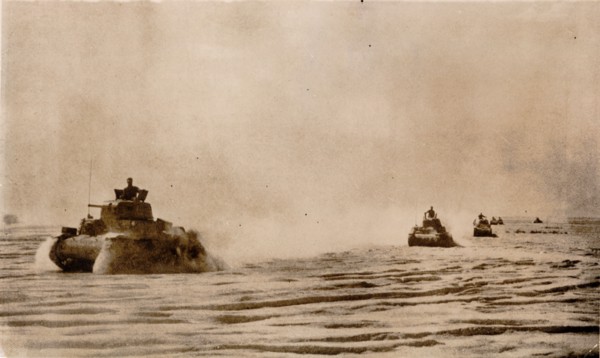 Axis tanks in the Libyan desert, World War II, c1940-c1943. Artist: Unknown