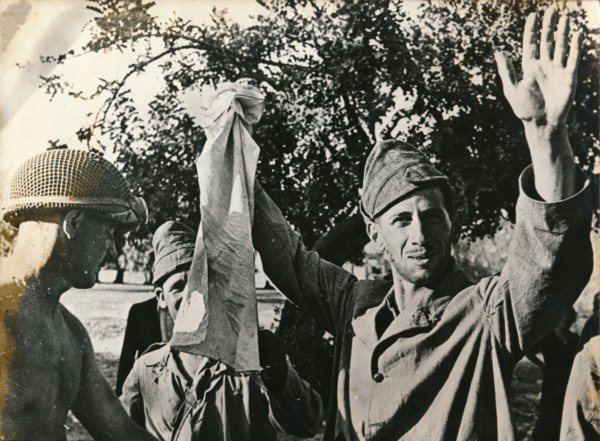 Italian troops surrender in Sicily, July 1943. Artist: Unknown