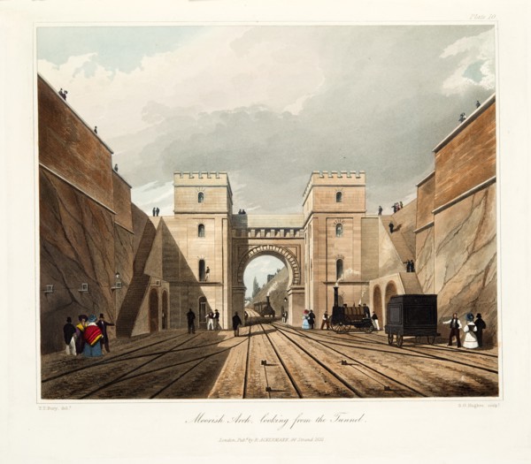 Moorish Arch, looking from the Tunnel, 1831. Artist: Thomas Talbot Bury.