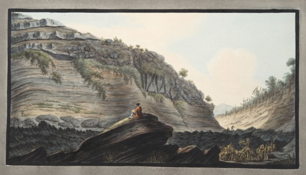 Interior of one of the deepest hollow ways cut by the torrents of the rain water on the flanks of Mo