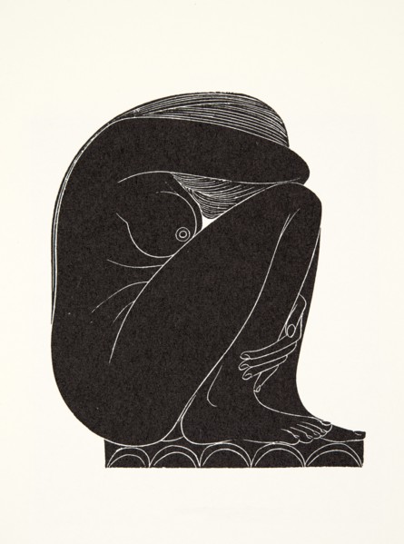 On the Tiles, 1921, (wood engraving).