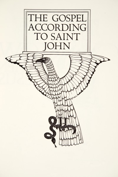The Eagle of St.John (wood engraving).
