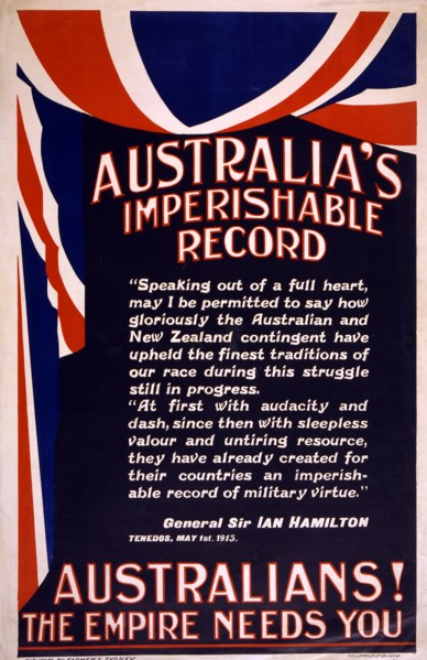 Australian Recruitment Poster, 1915.