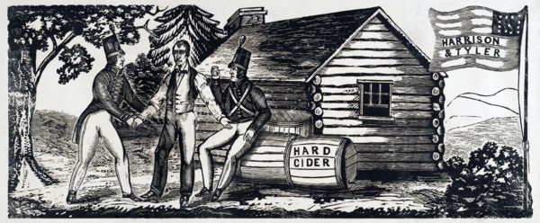 Emblem for the Harrison & Tyler Presidential Campaign in 1840, 1840.