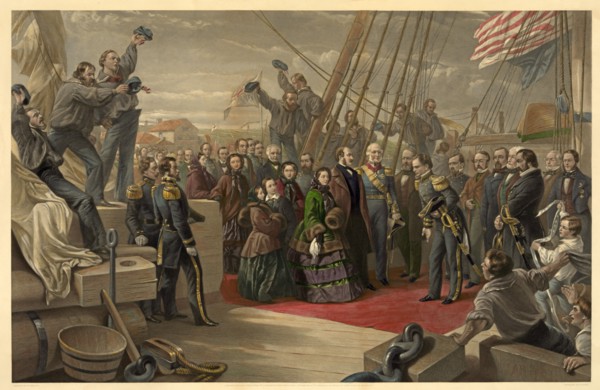 Queen Victoria visiting HMS Resolute, 16th December, 1856.