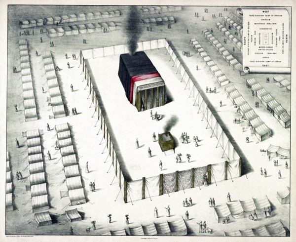 The Tabernacle in the Wilderness, and plan of the encampment, 1850.