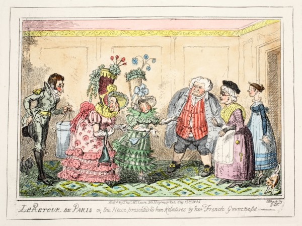Le Retour de Paris, or, the Neice presented to her Relatives by her French Governess, 1835.
