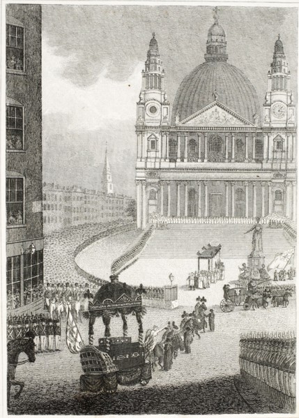 The Funeral of Lord Nelson, on 9th January 1806, 1815.