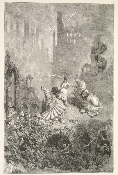 The Downfall of King Pellam's Castle, from Stories of the Days of King Arthur by Charles Henry Hanso