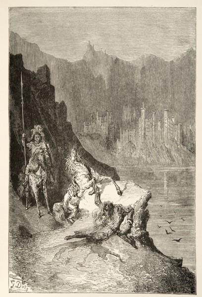 Balin Slays Sir Lanceor, from Stories of the Days of King Arthur by Charles Henry Hanson, pub. 1898
