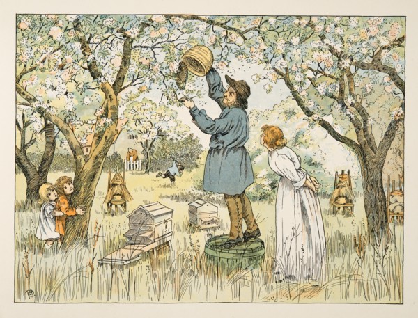 The Bee Farmer,  from Four and Twenty Toilers, pub. 1900 (colour lithograph)