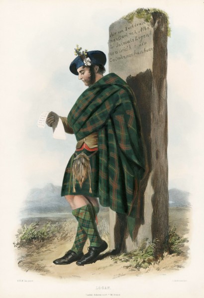 Logan, from The Clans of the Scottish Highlands, pub. 1845 (colour lithograph)