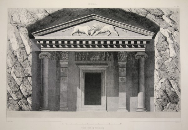 Myra - Tomb Cut in the Rock, pub. 1863 (lithograph). Creator: English School (19th Century).
