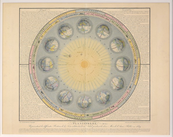 Planisphere (no. 3), pub. 1839. Creator: Auguste-Henri Dufour (1795-1865).