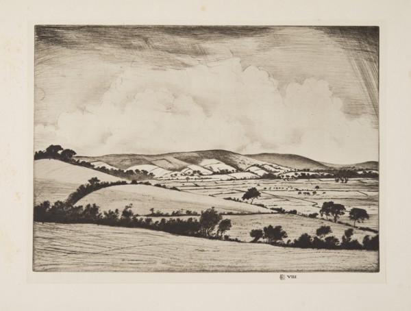 A Valley in the South Downs, pub. 1925. Creator: Christopher Richard Wynne Nevinson (1889 ? 1946) .
