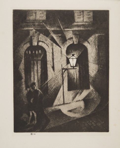 Sinister Paris Night, pub. 1929. Creator: Christopher Richard Wynne Nevinson (1889 ? 1946) .