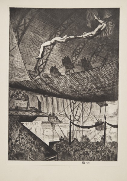 Acrobats, pub. 1925. Creator: Laura Knight (1877 - 1970).