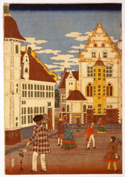 View of American Life, from Illustrated London News, pub. 1860. Creator: Hiroshige Utagawa (1826 - 1869).
