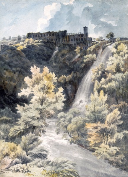 Villa of Maecenas, Tivoli, 18th Century. Creator: J.W. Smith (1776-1831).