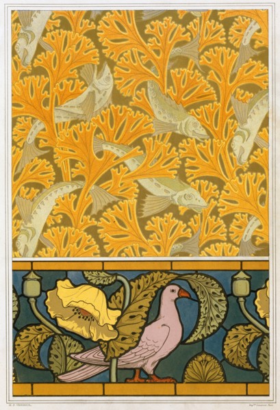 Designs for wallpaper and stained glass, pub. 1897. Creator: Maurice Pillard Verneuil (1869?1942).