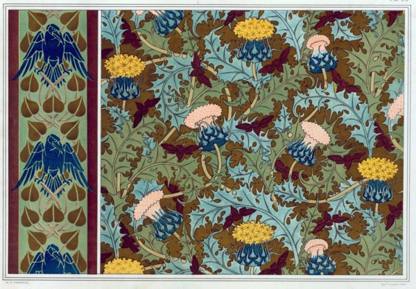 Designs for wallpaper borders and printed fabric,  pub. 1897. Creator: Maurice Pillard Verneuil (1869?1942).