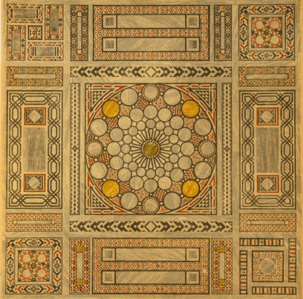 Mosaic decoration from the Mosque of Al-Ma'ini in Damietta, pub. 1949. Creator: Alhusain Fawzy (19th century).