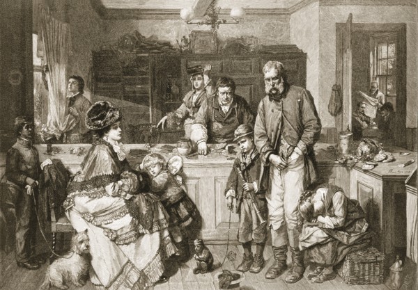 From Hand to Mouth - He was One of the Few who Would not Beg, pub. 1879. Creator: Thomas Faed (1826 - 1900) after.
