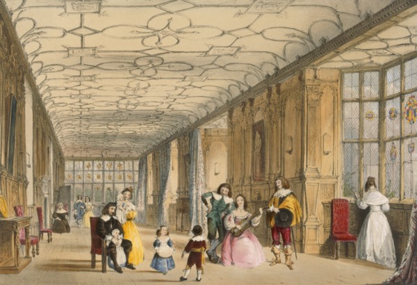 View of Long Hall at Haddon, Derbyshire, c1600. Creator: Joseph Nash (1809-78).