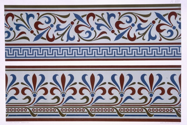 Neo-Grec Ornament: Border and dado designs, pub. 1892. Creator: George Ashdown Audsley (1838-1925).