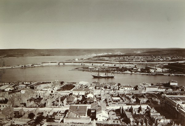 The South Bay and Cape Paul, Sevastopol, Crimea, 1850s. Artist: Unknown