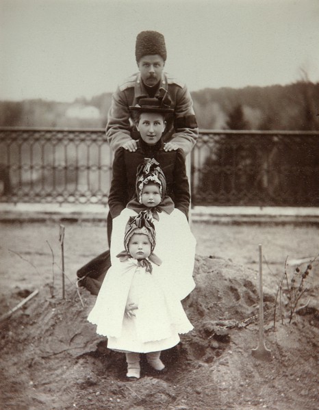 Members of the family of Duke Fyodor Uvarov at their country estate, Porechye, Russia, 1880s. Artist: Unknown