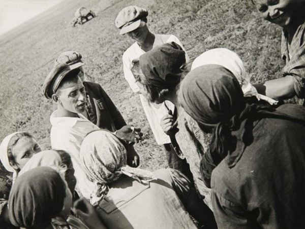 A Kolkhoz brigade taking a break, USSR, 1931. Artist: Anon