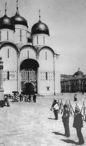 The Cathedral of the Dormition in the Moscow Kremlin, Russia, 1883.  Artist: Scherer Nabholz & Co