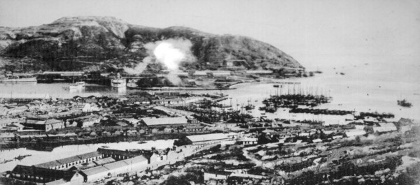 View of Port Arthur, Manchuria, 1904.  Artist: Anon