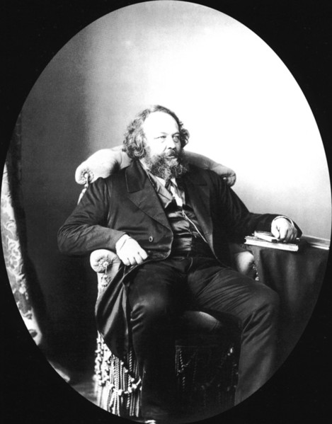 Mikhail Bakunin, Russian revolutionary and theorist of anarchism, 1863. Artist: Sergei Levitsky