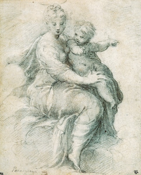 'Madonna and Child on the Clouds', c1525.  Artist: Parmigianino