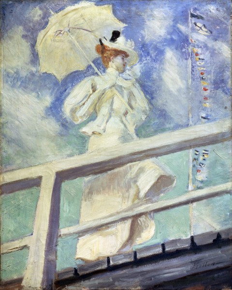 'Lady in White', late 19th century (?).  Creator: Paul Helleu.