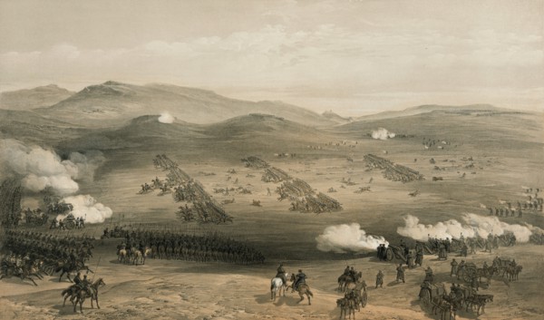 The Charge of the Light Brigade at the Battle of Balaclava, 25 October 1854, 19th century. Artist: William Simpson