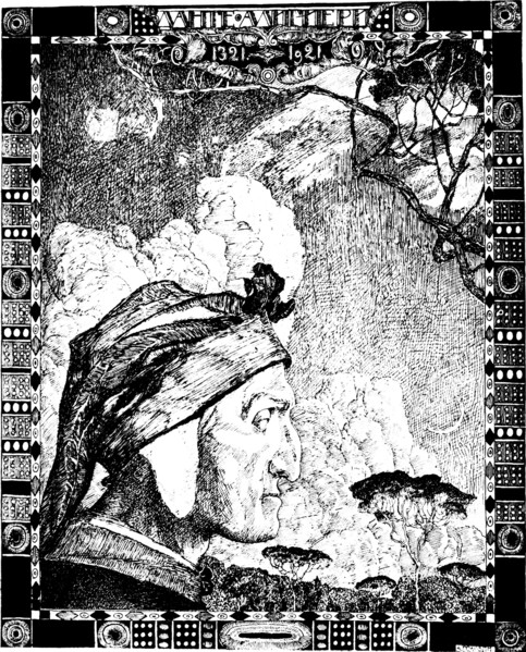 Dante Alighieri, medieval Italian poet, 1921.  Artist: Aleksandr Golovin