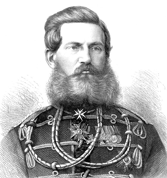 Crown Prince Frederick William of Prussia, 1870.  Artist: Anon