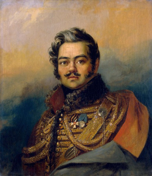 Denis Davydov, Russian soldier and poet, c1828.  Artist: George Dawe