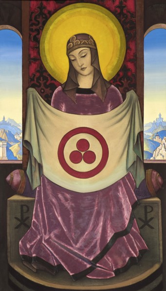 'Madonna Oriflamma', 1932.  Artist: Nicholas Roerich