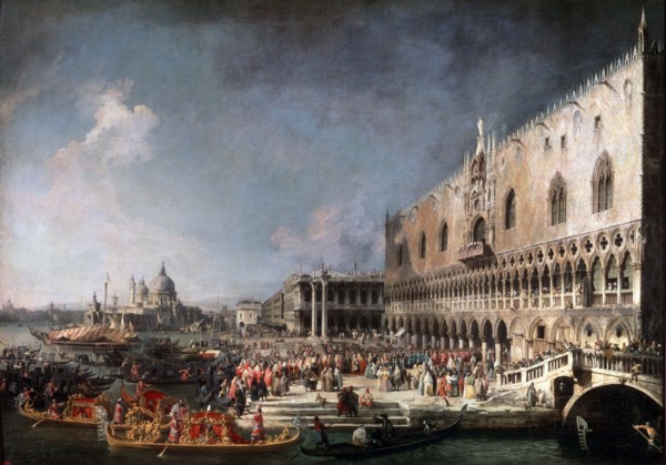 'Arrival of the French Ambassador in Venice', 1725-1726.  Artist: Canaletto