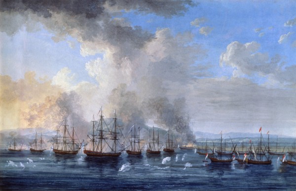'The Russo-Turkish Battle at the Damietta Castle on 1770', 1770-1772.  Artist: Jacob Philip Hackert
