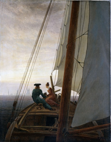 'On Board a Sailing Ship', between 1818 and 1820.  Artist: Caspar David Friedrich