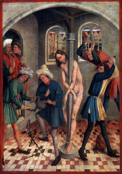 'The Flagellation of Christ', before 1457.  Artist: Johann Koerbecke