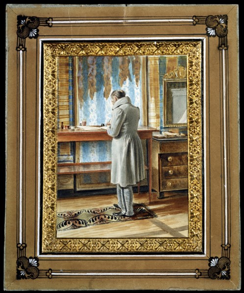 'The poet Vasily Zhukovsky (1783-1852) in Vernet', 1830s.  Artist: Gerhard Wilhelm von Reutern