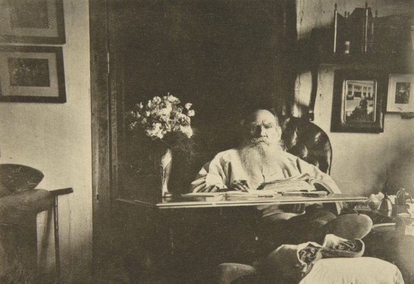Russian author Leo Tolstoy with a bad leg, Russia, 1908. Artist: Sophia Tolstaya